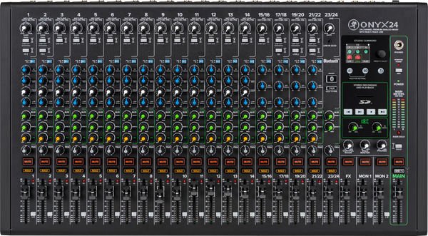 ONYX24 24-CHANNEL PREMIUM ANALOG MIXER WITH MULTI-TRACK USB