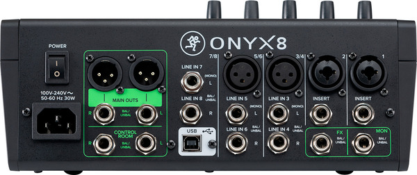 ONYX8 8-CHANNEL PREMIUM ANALOG MIXER WITH MULTI-TRACK USB