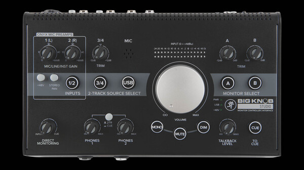 BIG KNOB STUDIO 3X2 STUDIO MONITOR CONTROLLER | 192KHZ USB I/O