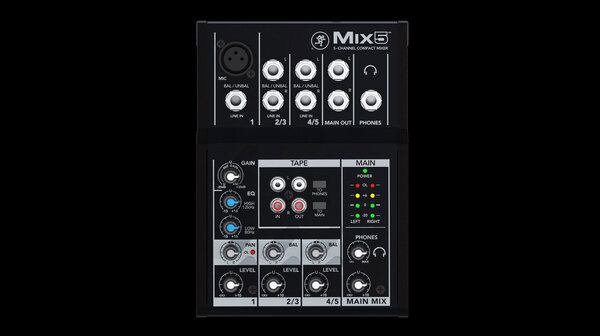 MIX5 5-CHANNEL COMPACT MIXER