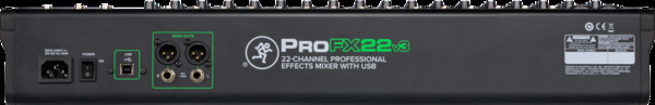 PROFX22V3 22 CHANNEL 4-BUS PROFESSIONAL EFFECTS MIXER WITH USB