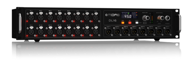 DL16_US1 MIDAS 16 INPUT, 8 OUTPUT STAGE BOX WITH 16 MIDAS MIC PREAMPLIFIERS, ULTRANET & ADAT INTERFACES