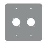 FP-2G-2-S FPG WALLPLATE : 2 GANG, STAINLESS, 2EA NEUTRIK® D CUTOUTS