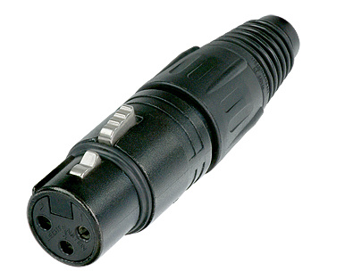 NEU-NC3FX-B CABLE END X SERIES 3 PIN FEMALE - BLACK/GOLD