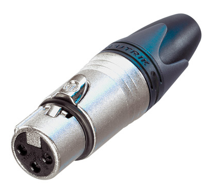 WHI-NC3FXX CONNECTOR - XLR - NEUTRIK, FEMALE INLINE, 3 PIN