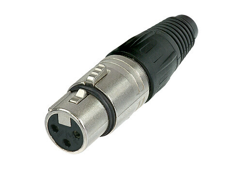 NEU-NC3FX CABLE END X SERIES 3 PIN FEMALE - NICKEL/SILVER