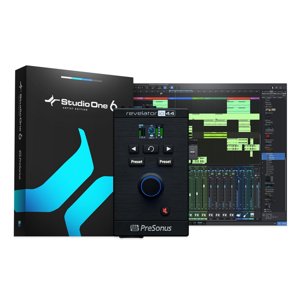 REVELATOR IO44 USB-C COMPATIBLE AUDIO INTERFACE,96 KHZ/24-BIT,INTEGRATED MIXER,ONBOARD STUDIOLIVE PROCESSING