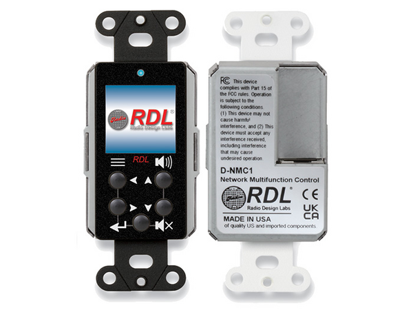 DB-NMC1 NETWORK REMOTE CONTROL WITH SCREEN - DANTE - BLACK