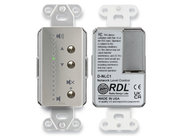DS-NLC1 NETWORK REMOTE CONTROL WITH LEDS - DANTE - STAINLESS STEEL