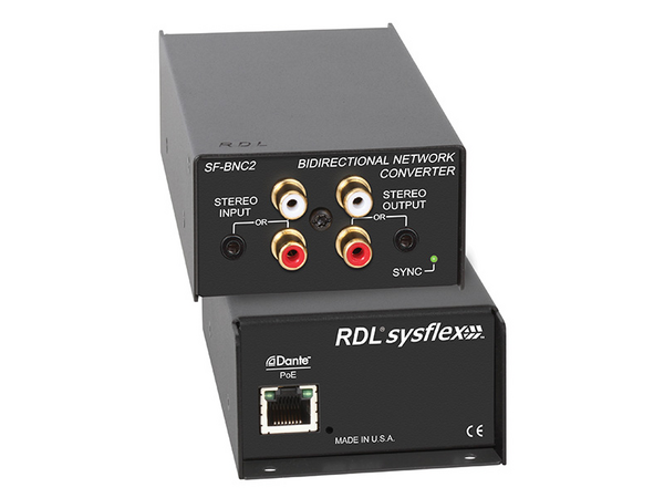 SF-BNC2 BIDIRECTIONAL UNBALANCED STEREO AUDIO NETWORK INTERFACE - DANTE