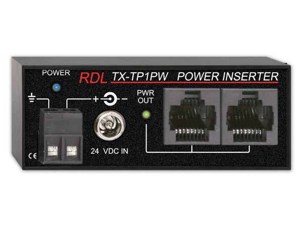 TX-TP1PW POWER INSERTER - TWISTED PAIR - 1 SET OF OUTPUTS - SIGNAL LOOP-THROUGH