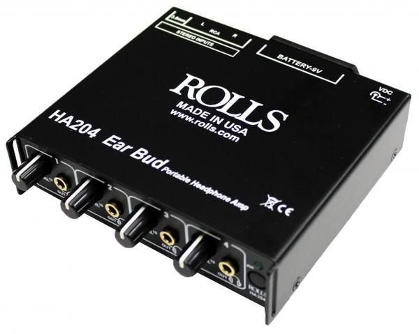 HA204P 4 CH PORTABLE BATTERY OP. HEADPHONE AMP