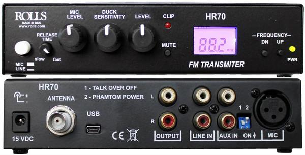 HR70 DIGITAL FM TUNER WITH XLR OUTPUTS / OPERATES IN MONO OR STEREO