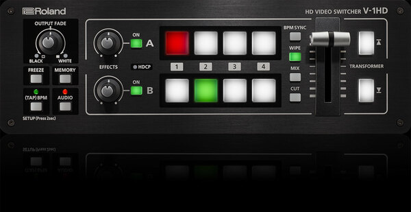 V-1HD HD VIDEO SWITCHER WITH 4 HDMI INPUTS & 2 OUTPUTS/ SUPPORTS FULL HD 1080P/ 12-CH AUDIO MIXER INCLUDED