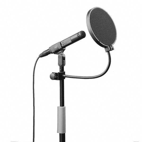 MZP 40 CLOSE-TALKING PROTECTION WITH GOOSENECK STAND,  Ø 13CM, BLACK