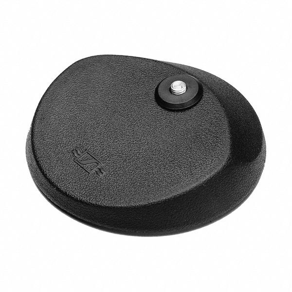 MZT 100-0 HEAVY DUTY ROUND TABLE STAND WITH SKID-RESISTANT RUBBER BASE, FITS ANY 3/8 IN THREADED MICROPHONE CL