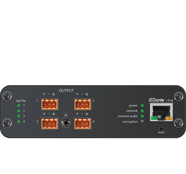 ANI4OUT-BLOCK 4-OUTPUT, BLOCK CONNECTORS, MIC/LINE DANTE™ AUDIO NETWORK INTERFACE WITH PEQ AND AUDIO SUMMING