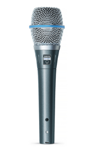 BETA87A SUPERCARDIOID CONDENSER HANDHELD VOCAL MICROPHONE / INCLUDES A25D MIC CLIP & CARRYING BAG