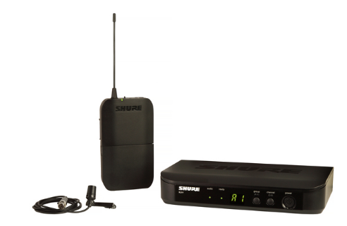 BLX14/CVL-H9 BLX WIRELESS LAPEL SYSTEM WITH BLX4 RECEIVER, BLX1 BODYPACK, & CVL LAPEL CONDENSER  MIC