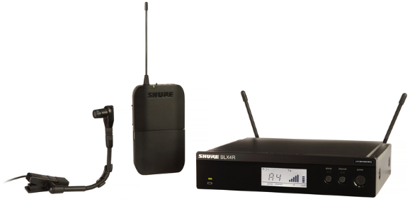 BLX14R/B98-H9 BLX WIRELESS INSTRUMENT SYSTEM WITH BLX4R RECEIVER, BLX1 BODYPACK, & WB98H/C CARDIOID INSTRUMENT MIC