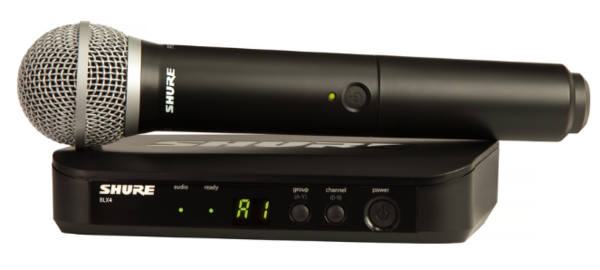 BLX24/PG58-H9 BLX WIRELESS VOCAL HANDHELD SYSTEM WITH BLX4 RECEIVER, & BLX2/PG58 HANDHELD PG 58 MICROPHONE