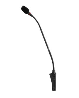 CVG12-B/C CARDIOID-12" DUAL-SECTION GOOSENECK CONDENSER MICROPHONE, INLINE PREAMPLIFIER, FLANGE MOUNT, BLACK
