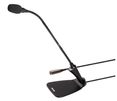 CVG12D-B/C GOOSENECK MIC BLACK W/ BASE, 12 INCH