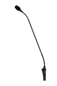 CVG18-B/C CARDIOID-18" DUAL-SECTION GOOSENECK CONDENSER MICROPHONE, INLINE PREAMPLIFIER, FLANGE MOUNT, BLACK