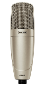 KSM32/SL CARDIOID STUDIO CONDENSER MICROPHONE–STUDIO MODEL (CHAMPAGNE), WITH A32SM AND ALUMINUM CASE