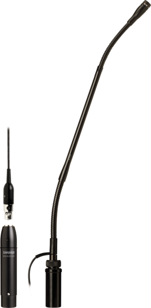 MX412SE/C 12" GOOSENECK CARDIOID CONDENSER MICROPHONE, SHOCK MOUNT, FLANGE MOUNT, 10’ SIDE-EXIT CABLE