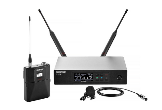 QLXD14/83-X52 QLX-D WIRELESS LAPEL KIT WITH QLXD4, QLXD1 BODYPACK, & WL183 LAVALIER CONDENSER MICROPHONE