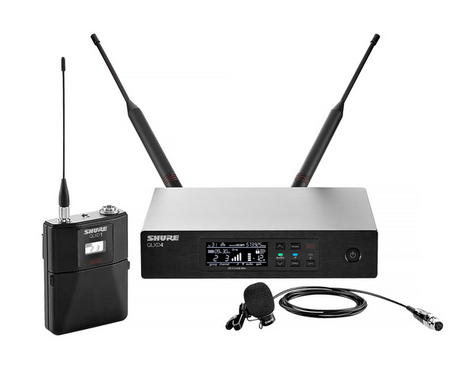 QLXD14/85-V50 QLX-D WIRELESS LAPEL KIT WITH QLXD4, QLXD1 BODYPACK, & WL185 LAVALIER CONDENSER MICROPHONE