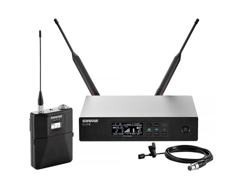 QLXD14/93-X52 QLX-D WIRELESS LAPEL KIT WITH QLXD4, QLXD1 BODYPACK, & WL93 SUBMINIATURE LAVALIER MICROPHONE