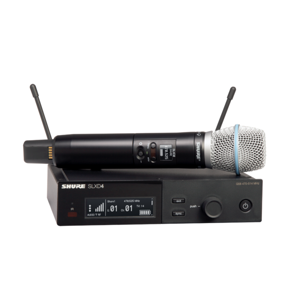 SLXD24/B87A-G58 WIRELESS VOCAL SYSTEM WITH SLXD4 RECEIVER AND SLXD2/BETA87A HANDHELD TRANSMITTER W/ BETA87A MIC