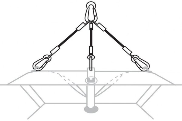 HKL HANGING KIT. FOR USE WITH Q-12A, Q-12AWR & Q-15