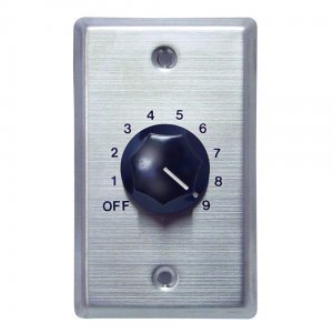 WAT10 10W 70/25V MONO ATTENUATOR WITH STAINLESS WALL PLATE