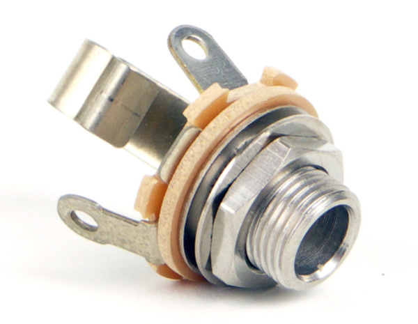 SWI-12B 1/4" Stereo 3 Conductor Jack w/Nut & Washer, Double Open Circuit - Bulk