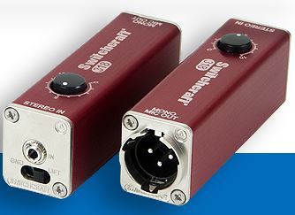 318 1/8" STEREO JACK TO BALANCED MONO 3-PIN XLR WITH VOLUME CONTROL AND GROUND LIFT SWITCH