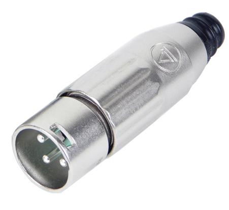 AAA3MZ(SWI) AAA SERIES 3 PIN XLR MALE CABLE MOUNT, SILVER PINS / NICKEL METAL - BULK