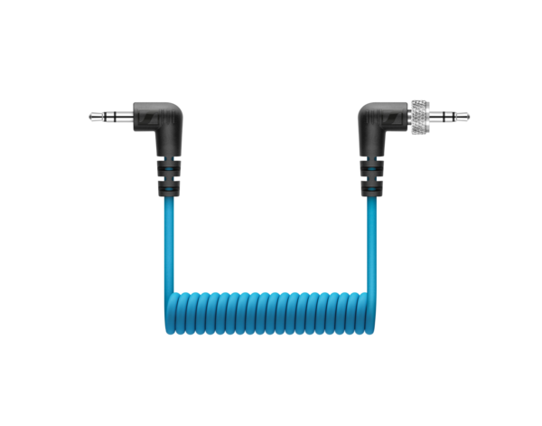 CL 35 TRRS 3.5MM (1/8") TRS TO 3.5MM (1/8") TRRS COILED CABLE WITH LOCKING CONNECTOR FOR USE WITH MOBILE DEVICE