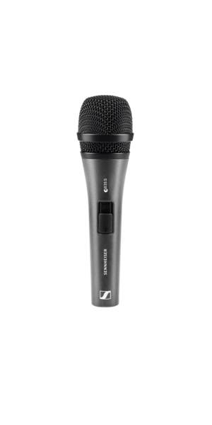 E 835-S HANDHELD CARDIOID DYNAMIC MICROPHONE WITH ON/OFF SWITCH AND MZQ800 CLIP. 11.6 OZ.