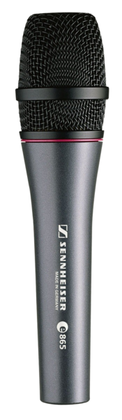 E 865 HANDHELD SUPER-CARDIOID CONDENSER MICROPHONE, INCLUDES MZQ800 CLIP. 11.6 OZ.
