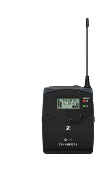 EK 100 G4-A PORTABLE CAMERA RECEIVER. INCLUDES (1) 1/8" OUTPUT CABLE, (1) XLR UNBALANCED OUTPUT CABLE AND