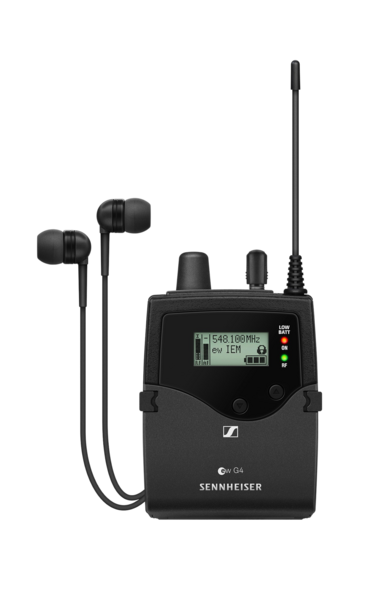 EK IEM G4-A1 STEREO BODYPACK RECEIVER. INCLUDES (1) PAIR OF IE4 EARBUDS, FREQUENCY RANGE:A1 (470 - 516 MHZ)