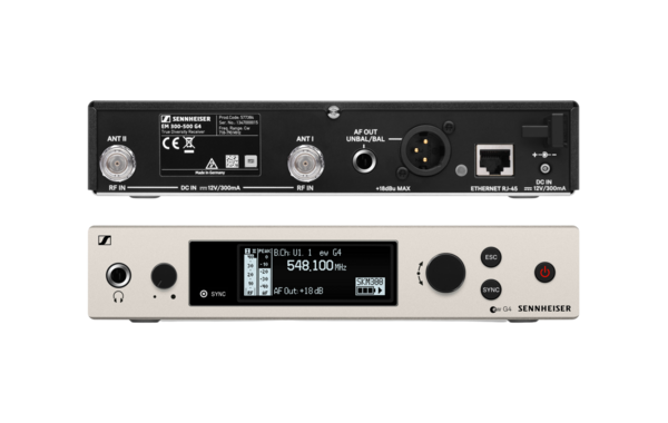 EM 300-500 G4-AW+ RACKMOUNT TRUE DIVERSITY RECEIVER. GA3 RACKMOUNT INCLUDED, FREQUENCY RANGE: AW+ (470 - 558 MHZ)