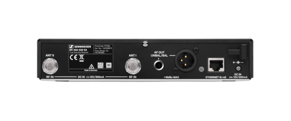 EM 300-500 G4-GW1 RACKMOUNT TRUE DIVERSITY RECEIVER. GA3 RACKMOUNT INCLUDED, FREQUENCY RANGE: GW1 (558 - 608 MHZ)