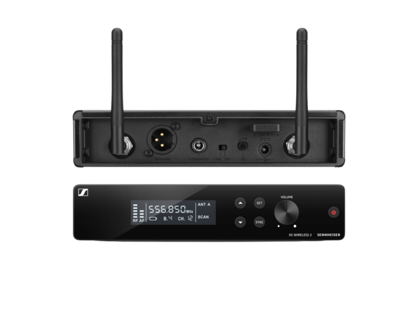 EM-XSW 2-A TRUE DIVERSITY RECEIVER WITH EXTERNAL ANTENNAS. 8 BANKS OF 12 COORDINATED FREQUENCY PRESETS,
