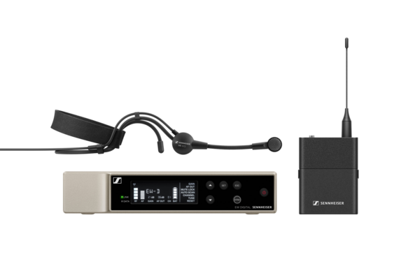 EW-D ME3 SET (R4-9) EWD DIGITAL HEADSET SYSTEM: 1 SINGLE CH RECEIVER, 1 BODYPACK, & 1 ME 3 CARDIOID CONDENSER HEADSET