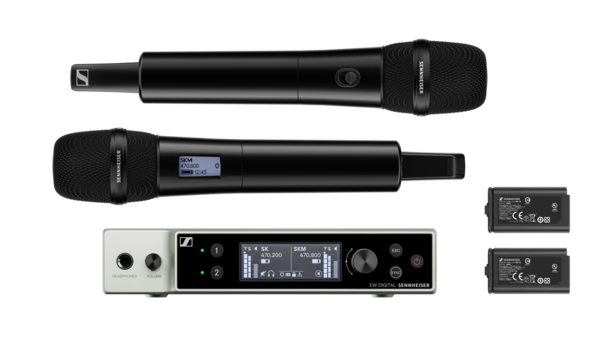 EW-DX 835-S SET (Q1-9) DIGITAL WIRELESS DUAL HANDHELD SYSTEM: (1) EW-DX EM 2 DUAL RECEIVER, (2) EW-DX SKM-S HH TRANSMITTERS