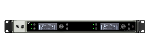 EW-DX EM 4 DANTE (R1-9) FOUR-CHANNEL DIGITAL FULL-RACK (19") RECEIVER,INTERNAL PSU / DANTE,SECURE AES 256,UP TO 293 CHANNELS